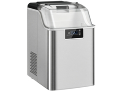 Máquina de hielo 20 kg/24 h con depósito de 2,1 l, color plata