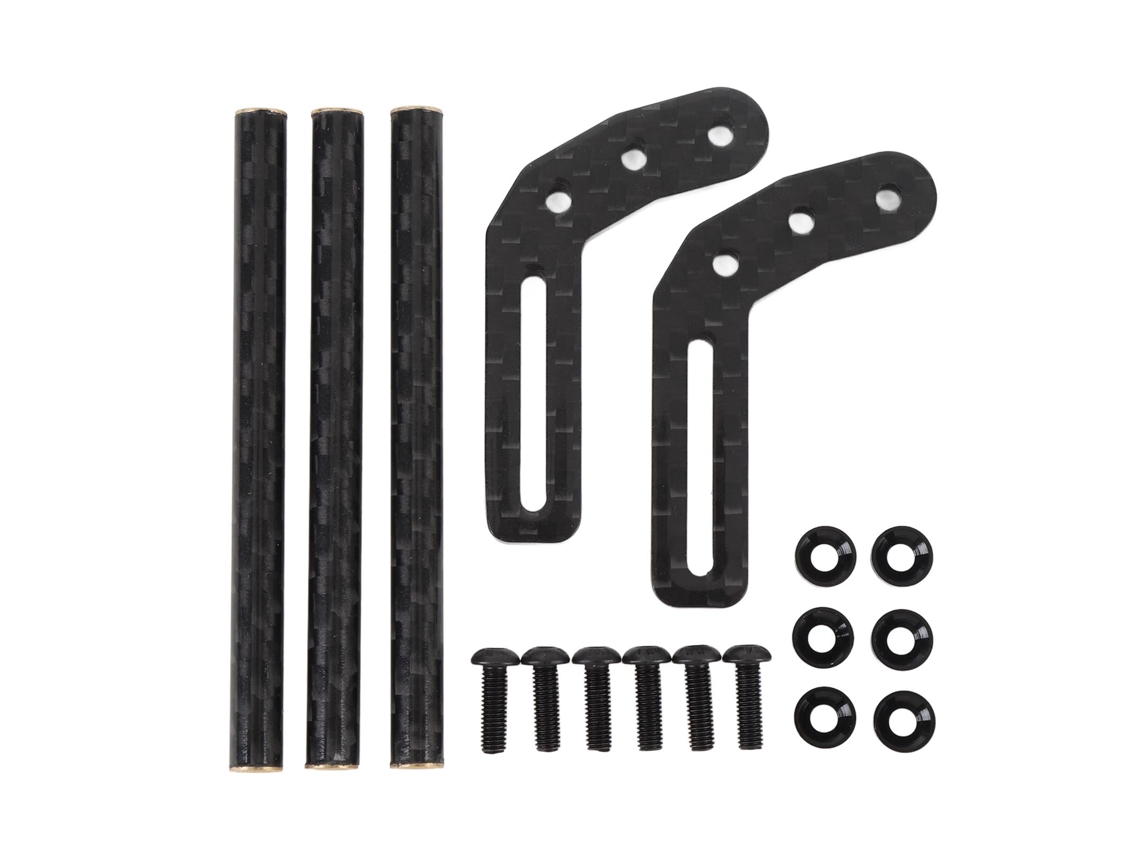 Parachoques Delantero de fibra de carbono de 75 mm de ancho para RC Crawler SCX10 LCG 1/10 Accesorios RC Negro