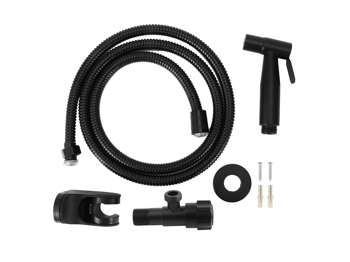 Conjunto De Bidé Con Rociador, Rosca G1/2, Acero Inoxidable Negro Para Inodoro De Baño Estilo A