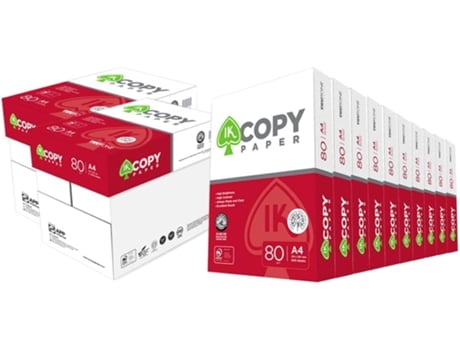 Folios Marca Copy Paper 2 Cajas con 10 paquetes de 500 hojas (5.000 folios) DIN A4 y 80 grs Paquetes para Oficina, Hoga COM-FORT HOUSE