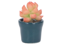 Bjww-miniatura De Suculenta Em Argila Em Escala 1:12, Vasinho Falso Para Casa De Bonecas, Decoração De Planta Artificial