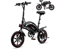 Bicicleta eléctrica plegable Dyu D3f de 14 pulgadas, 250 W, batería de 36 VE y 10 Ah