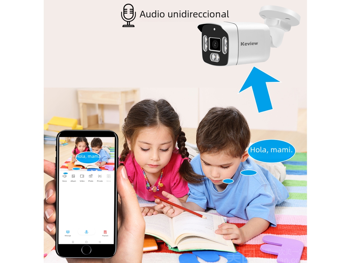 Cámara IP Mdug 4k de 4 MP para exteriores, impermeable, CCTV, con detección de movimiento de 6 mm