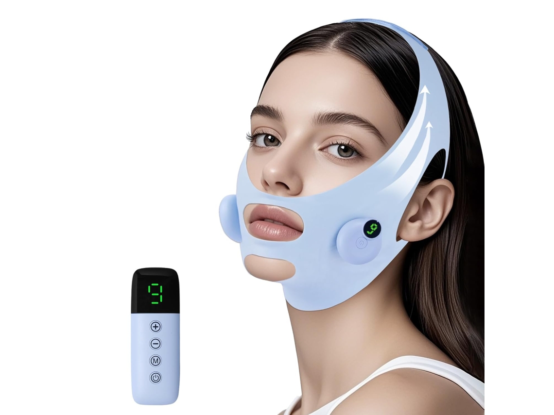 Dispositivo eléctrico para eliminar la papada y reafirmar el rostro, 6 modos, 9 niveles de intensidad. Csyy