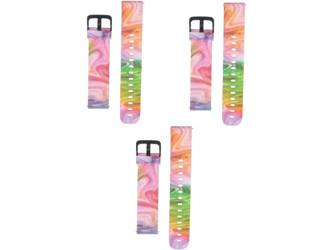 Conjunto De 3 Pulseiras De Silicone Para Relógios, Fáceis De Instalar E Substituir Em Relógios Com Várias Pulseiras.
