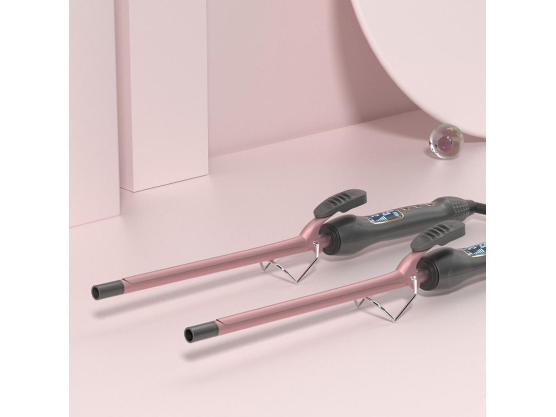 Plancha De Rizo Pequeña 9mm Plancha De Rizo Con Temperatura Ajustable 80℃-230℃ Lcd Para Cabello Corto Y Largo