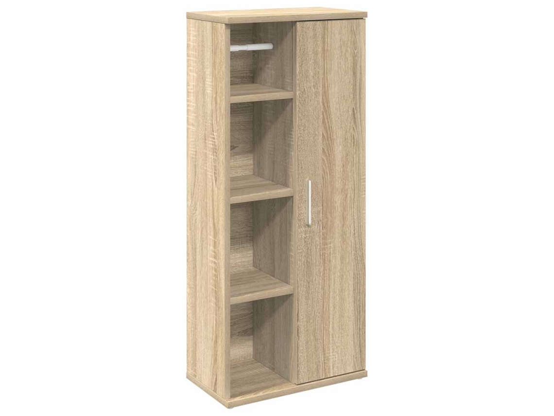 Maison Exclusive - Mueble De Baño Con Portarrollos Roble Sonoma 39x22x90 Cm