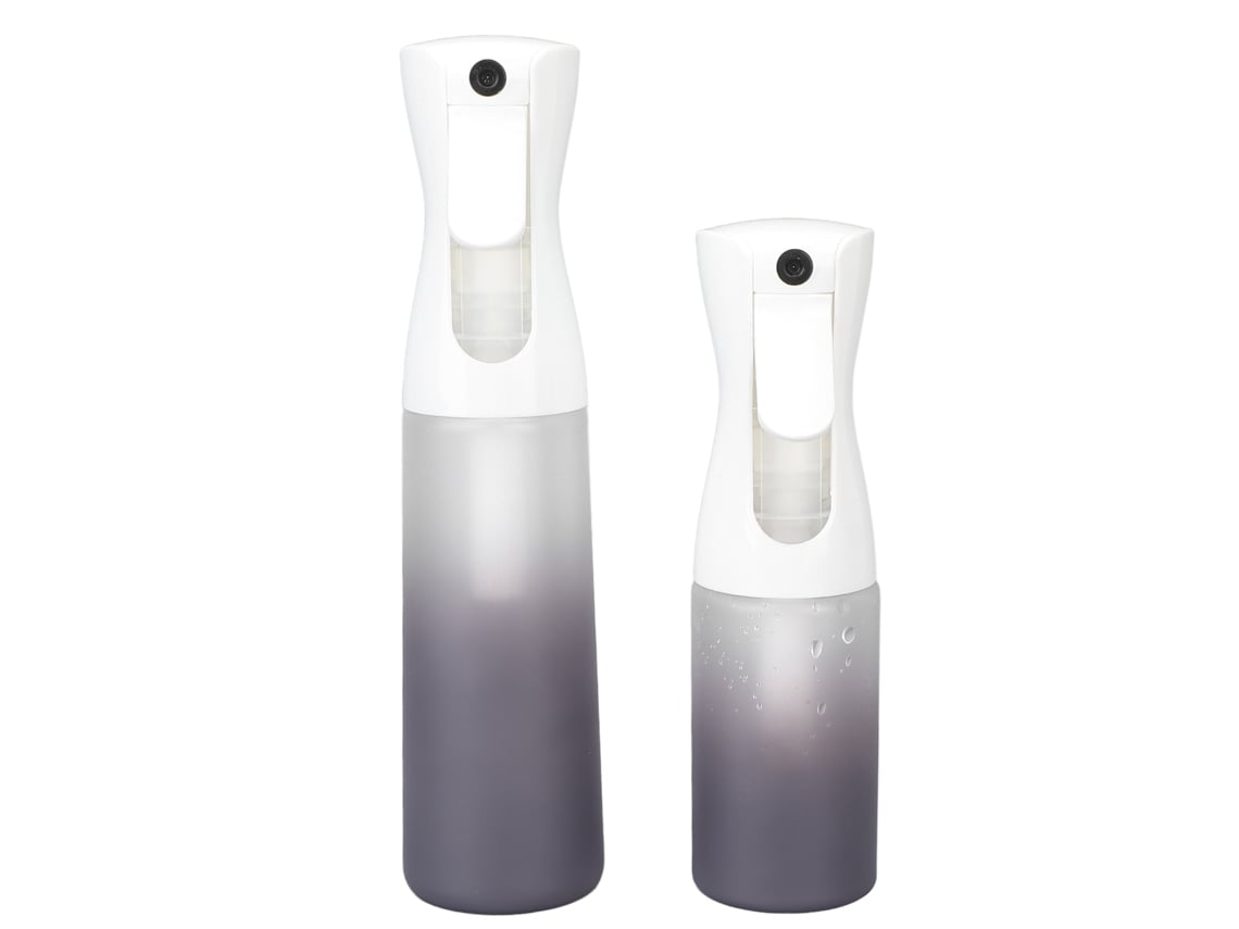 2026-2 Unidades de Frascos Spray Recarregáveis Vazios para Cabelo 300ml 200ml Cinza, ABS Ergonômico Multiuso