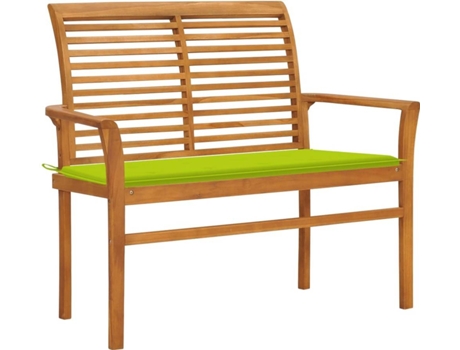 Banco de jardín VIDAXL Verde Teca (112x55x94 cm)