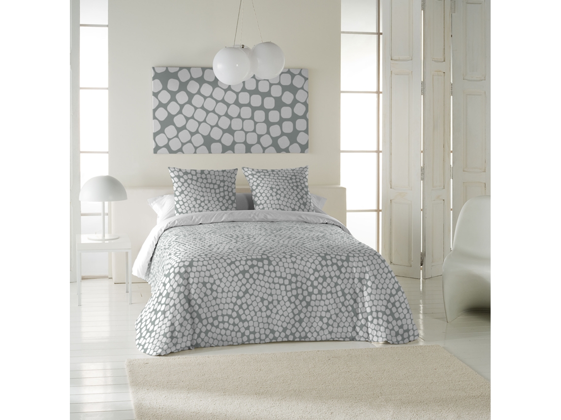 ICEHOME - Funda Nórdica Estampada cama 150 - Algodón Extrasuave - Incluye 1 o 2 Fundas de Almohada - PEBBLES
