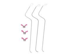 3 Agujas Curvas De Acero Inoxidable Con Freno, Ojo Grande De 1,2 Mm Para La Fabricación De Joyas.