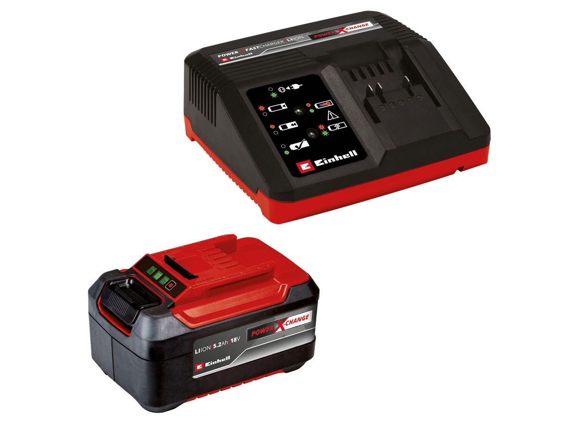 Kit de inicio EINHELL Pxc, cargador rápido de 5,2 Ah y 4 A