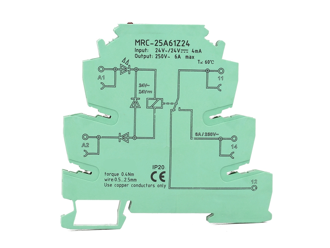 Módulo De Relé De Interfaz Electromagnética Plc Mrc-25a61z24, Entrada De 24 V Cc, Ultradelgado.