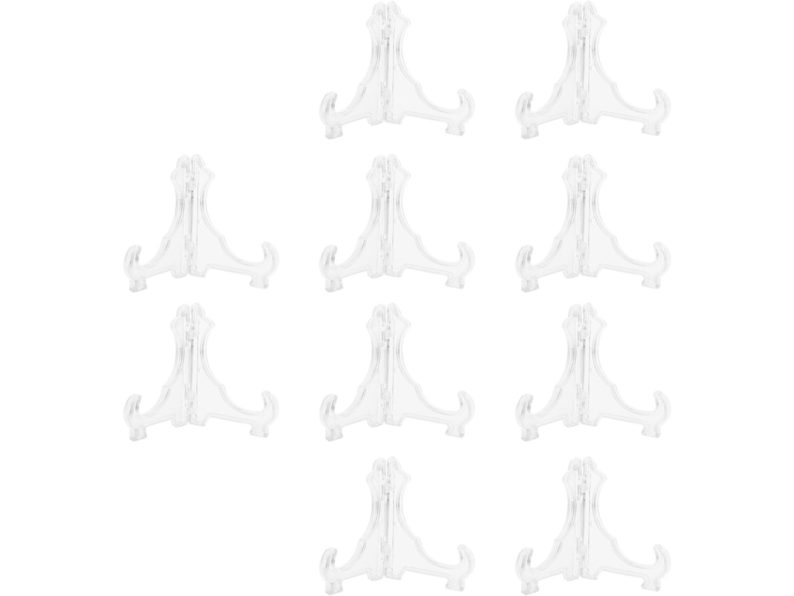 Soporte para 10 insignias GOKOCO, triangular, plegable, acrílico transparente, almacenamiento, exhibición, protección.