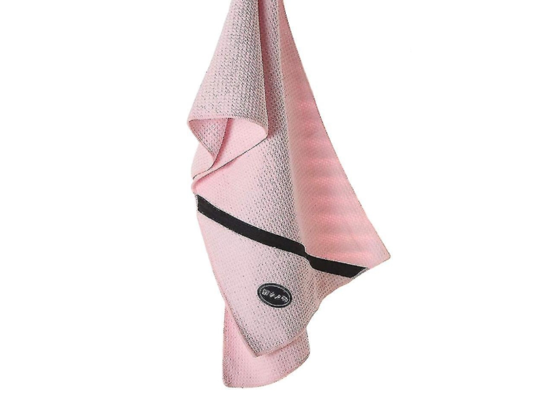 JILLIOPER Toalla Deportiva con Cremallera Toalla de Viaje con Bolsillo Absorbente para Yoga - Rosa