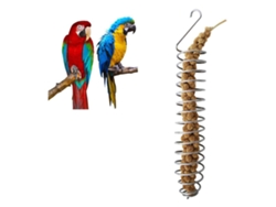Comedero Para Pájaros De Acero Inoxidable Con Cesta Y Brochetas Para Frutas Y Verduras, Apto Para Loros, Periquitos Y Animales Pequeños.