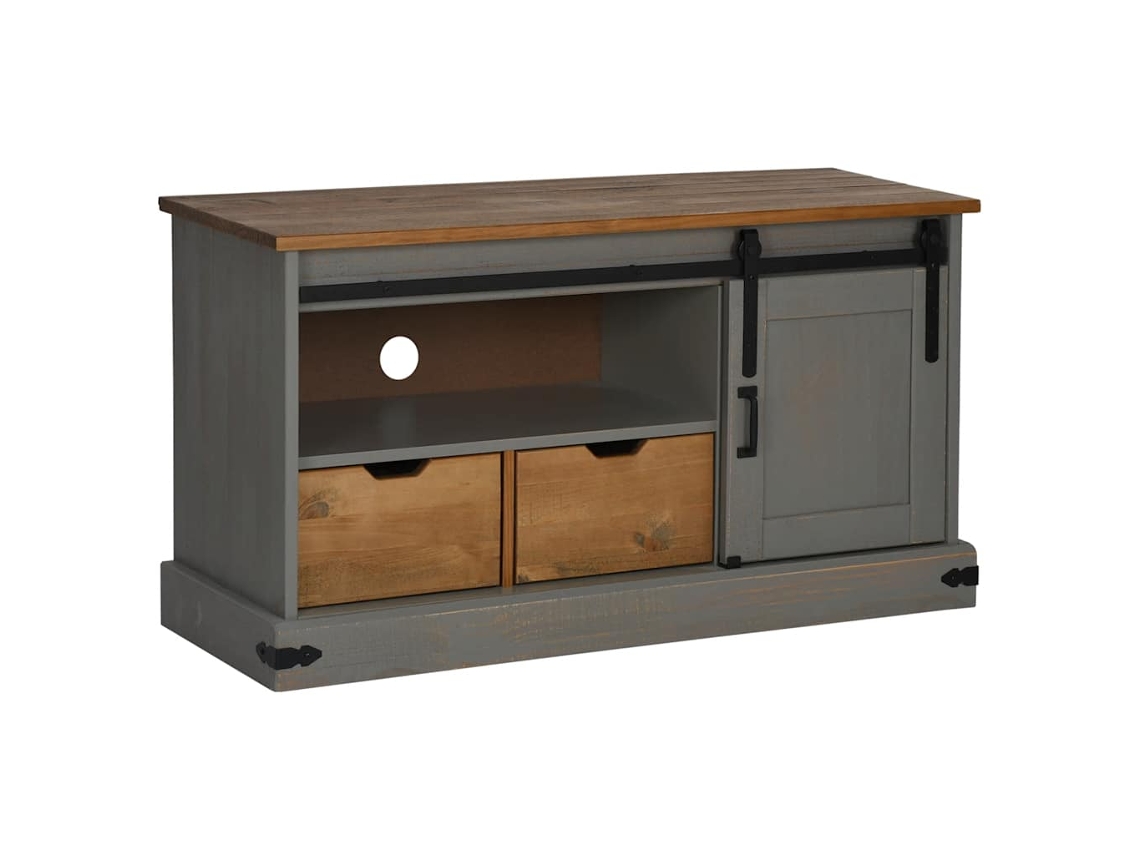 Maison Exclusive - Mueble De Tv Halden Con Puerta Corredera Gris 110x40x60 Cm