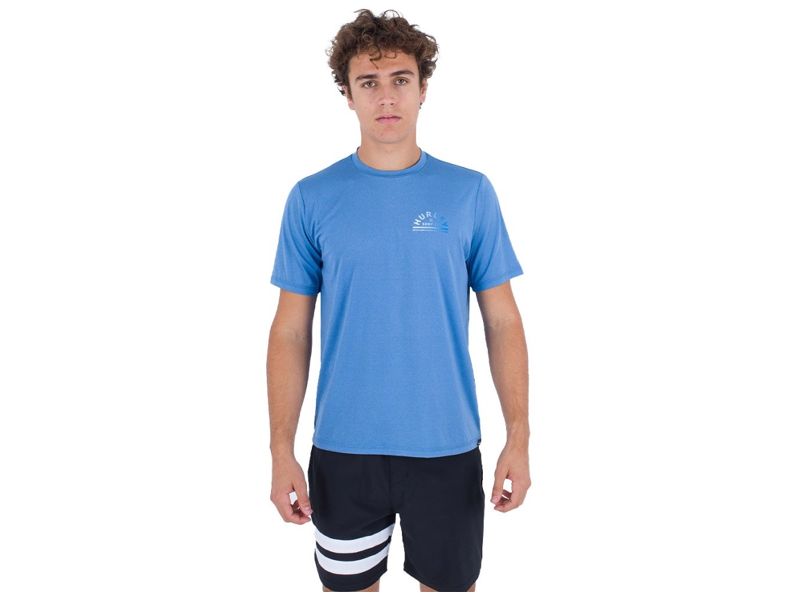 Camiseta de Surf de Manga Curta Everyday Hybrid Upf Azul Shurley