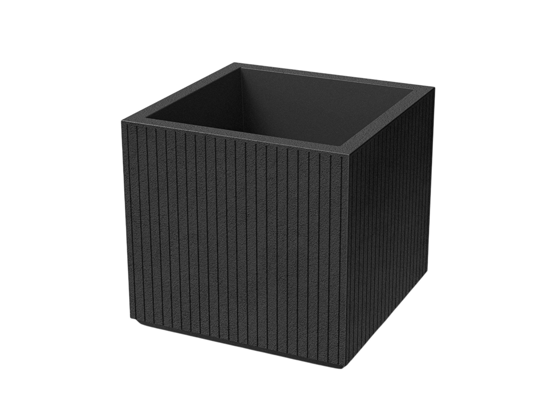 Maceta De Rotomoldeo Coro Square Carbón Ø48x44