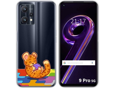 Carcasa para Realme 9 Pro 5G TUMUNDOSMARTPHONE Dibujos Transparente Leopardo Multicolor