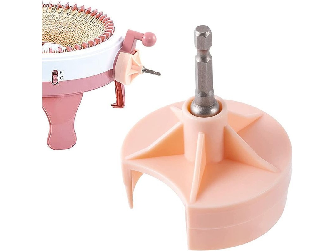 Adaptador de manivela Linjou 2026 para máquinas Sentro Tejer 22 40 48 Jamit Rosa con broca hexagonal de acero de 1/4''