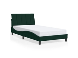 Maison Exclusive - Estructura De Cama Sin Colchón Hanko Terciopelo Verde Oscuro 100x200 Cm