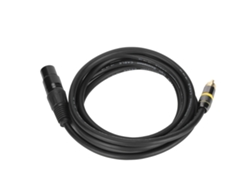 Cable De Micrófono Jorindo Xlr Hembra A Rca Macho De 2 M/6,5 Pies, Balanceado, Con Cobre Libre De Oxígeno Y Doble Blindaje Jd6056