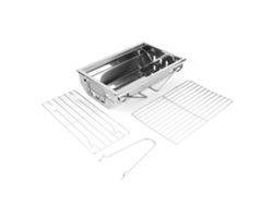 Parrilla De Carbón De Acero Inoxidable Plegable Con Herramientas Para Camping, Senderismo Y Picnic