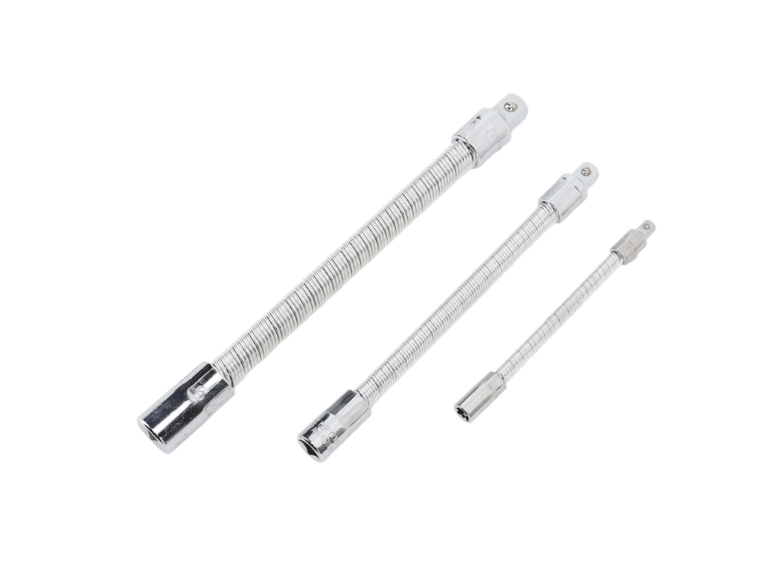 Kit de 3 extensiones flexibles de acero inoxidable para herramientas de reparación.