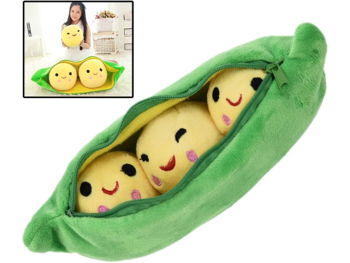 1 Peça Boneca de Planta Recheada Pea Travesseiro em Forma Brinquedo Pelúcia Macio para Crianças Aniversariantes