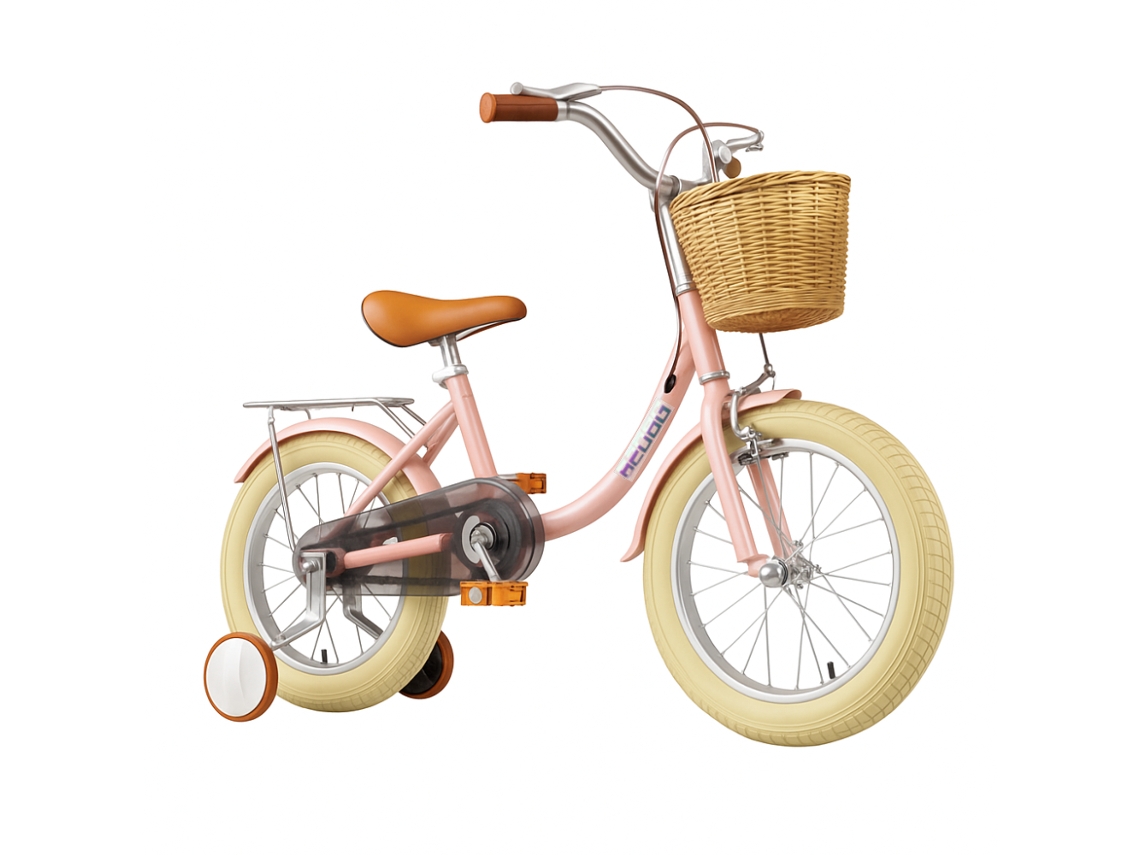 Bicicleta para Niños BEUNIK Vintage (Edad Recomendada: 5 a 7 Años - Ruedas de 16" - Rosa)
