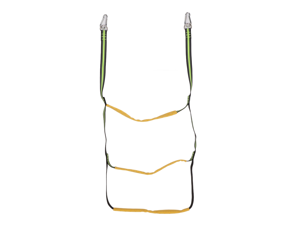 Escalera de cuerda marina de 3 peldaños, plegable, resistente y con gran capacidad de carga para barcos, canoas y kayaks.