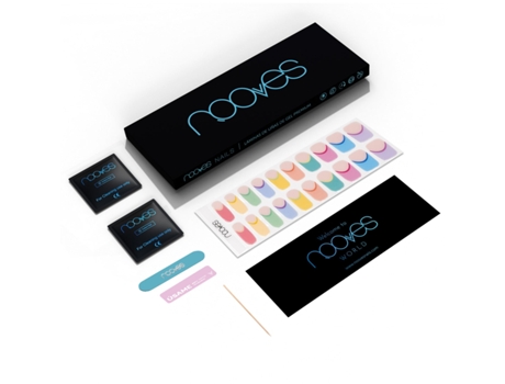 Pack Lámina de uñas de gel Premium precurado Diseños Nail Art + Lámpara uñas UV/LED Portable 8W NOOVES Bold Zebra