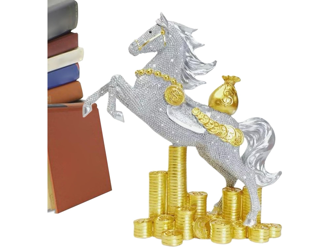 Estatua Caballo Chino Adorno Figura Resina Escritorio Familia Amigos Compañeros Trabajo Coleccionistas