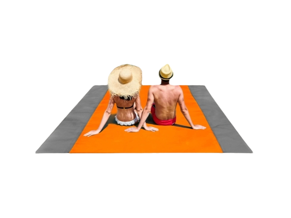 Manta Kofihety para Playa Impermeable Antideslizante de Poliéster Naranja (20x10x30cm)