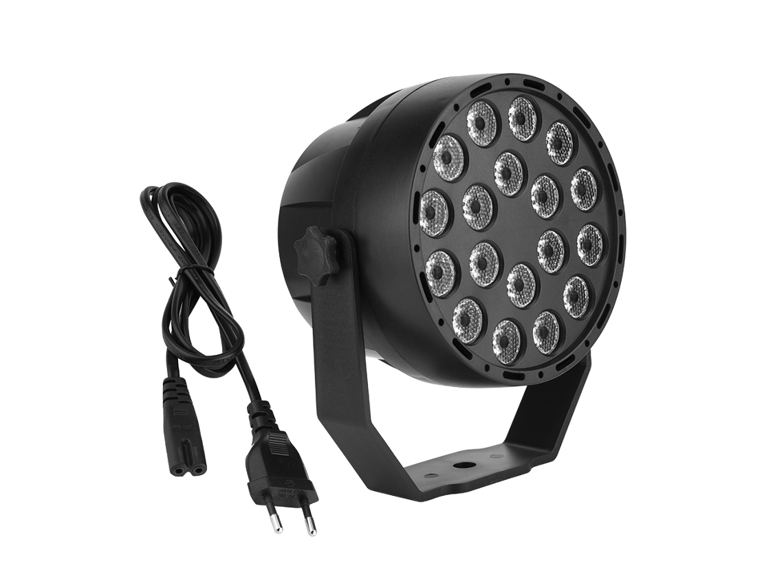 Luz de escenario móvil RGB con 18 LED para iluminación de fiestas