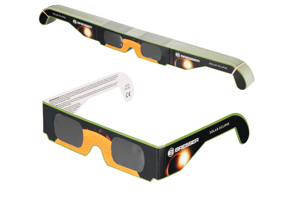 Gafas de eclipse solar para observación solar, con certificación ISO Bresser (50 unidades)