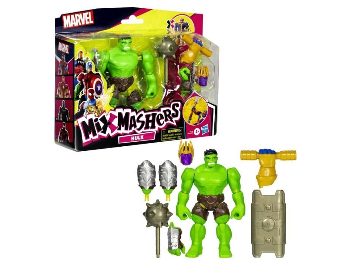 Mixmashers Marvel Avengers Hulk - Figura personalizable de lujo para mezclar y combinar con accesorios