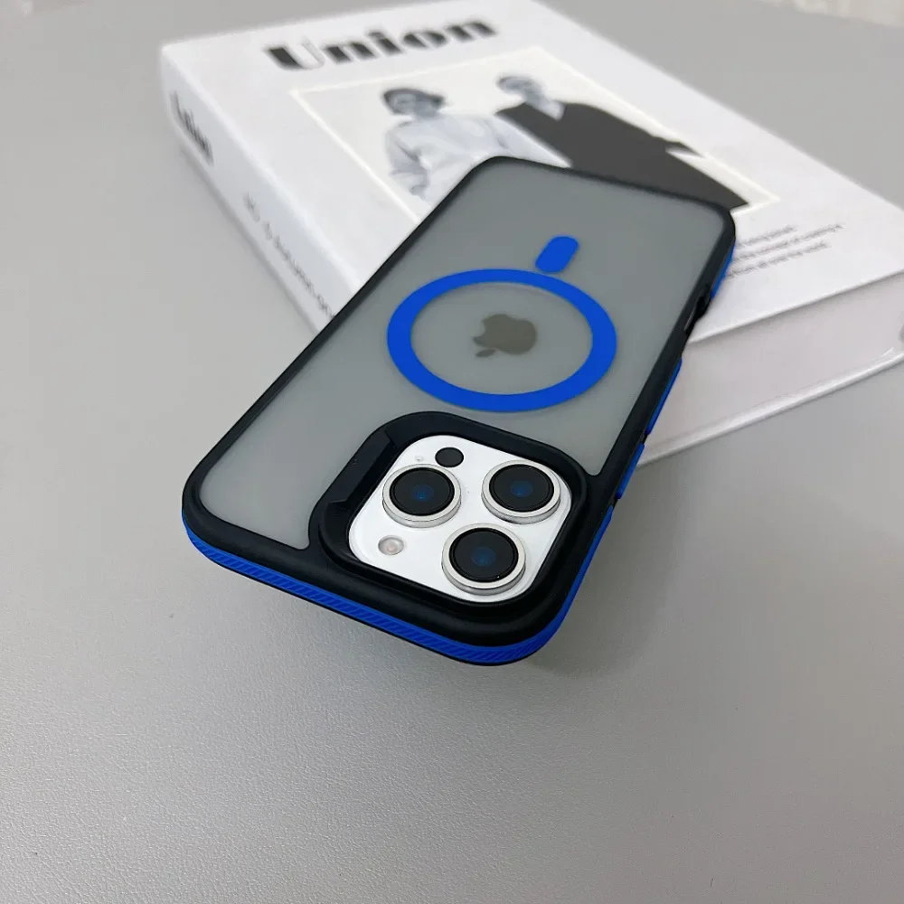 (iphone 16 Pro Max, Azul Pacífico) Funda Mate Translúcida A Prueba De Golpes Para Iphone, Compatible Con Carga Inalámbrica Magsafe.
