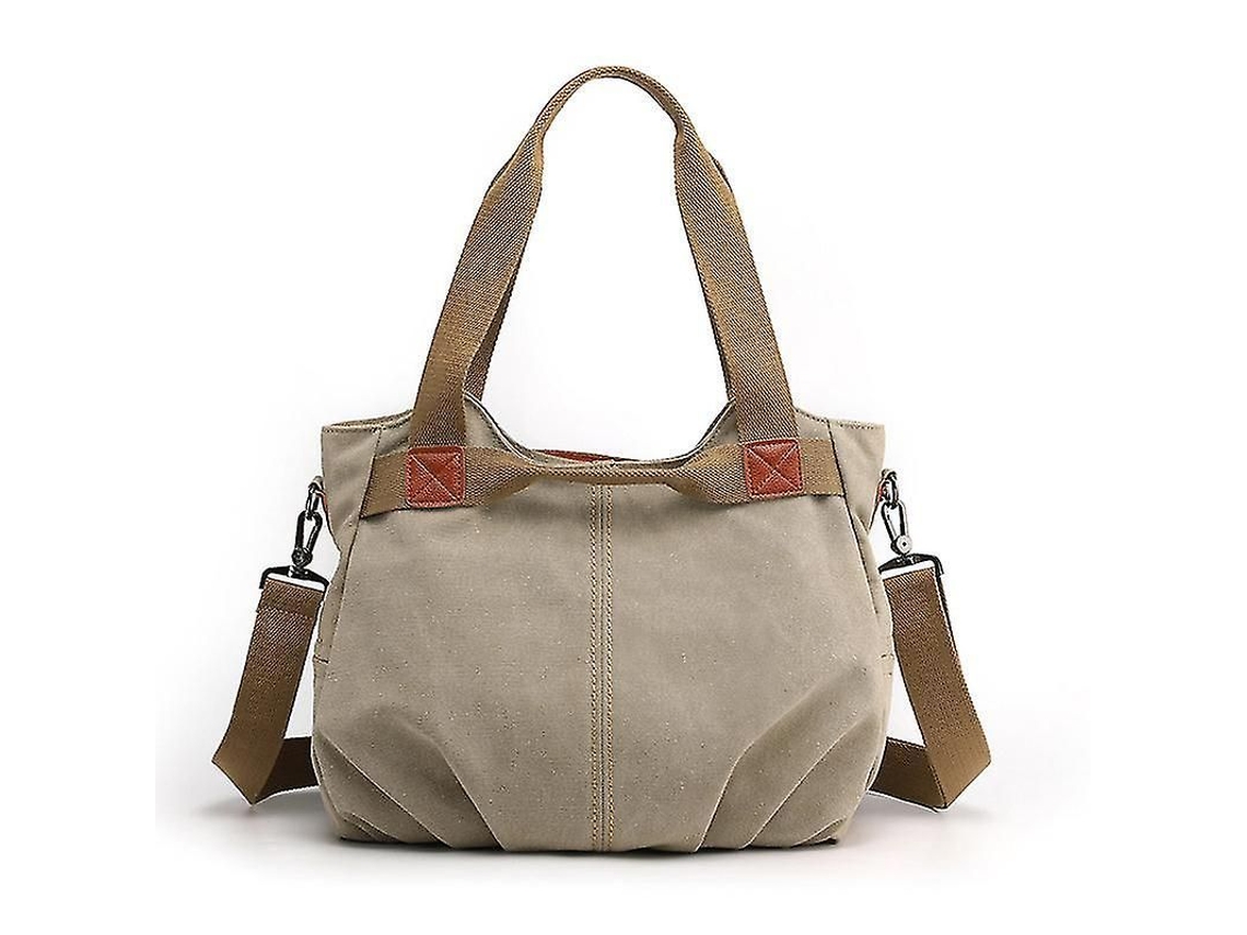Mochila de hombro grande de lona informal para mujer | Sin marca