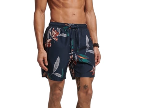 Bañador de Hombre SUPERDRY Bañadoreshawaianos Azul (2XL)