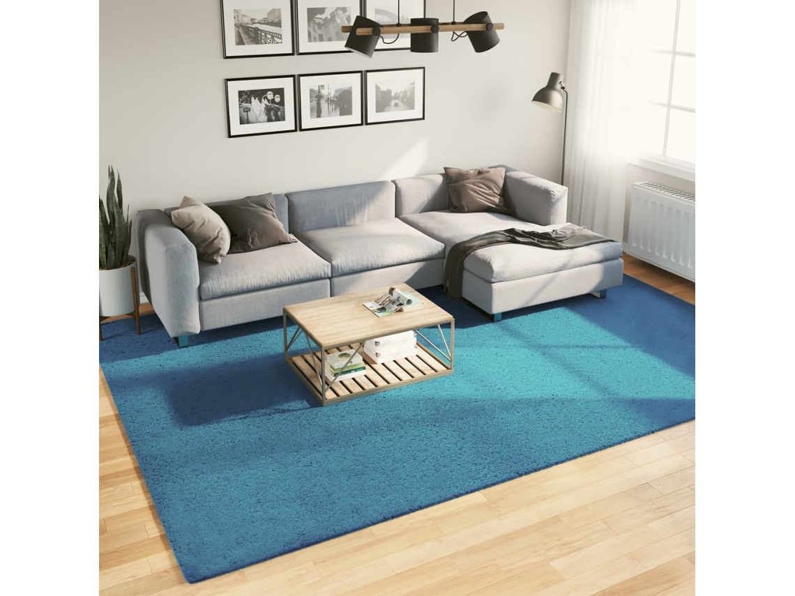 Alfombra De Pelo Corto Oviedo Turquesa 240x340 Cm