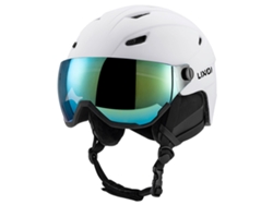 (blanco L) Casco De Esquí/snowboard Con Máscara Facial Desmontable Y Gafas Protectoras