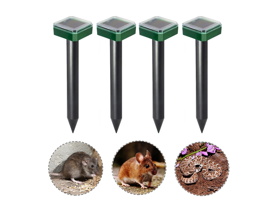 Repelente Solar Ultrasónico Para Roedores, Ratas, Topos E Insectos - Jardín Y Patio