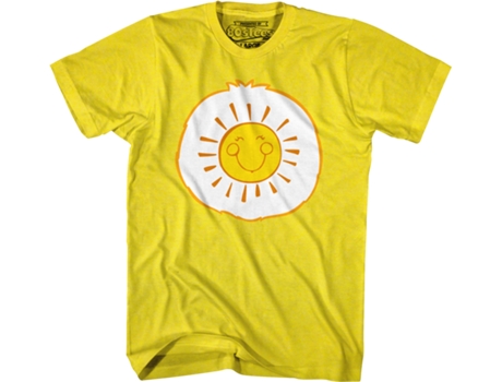 Camisetas Unisex DEEPSTONE Funshine Bear Belly Badge Care Bears Amarillo (XL)