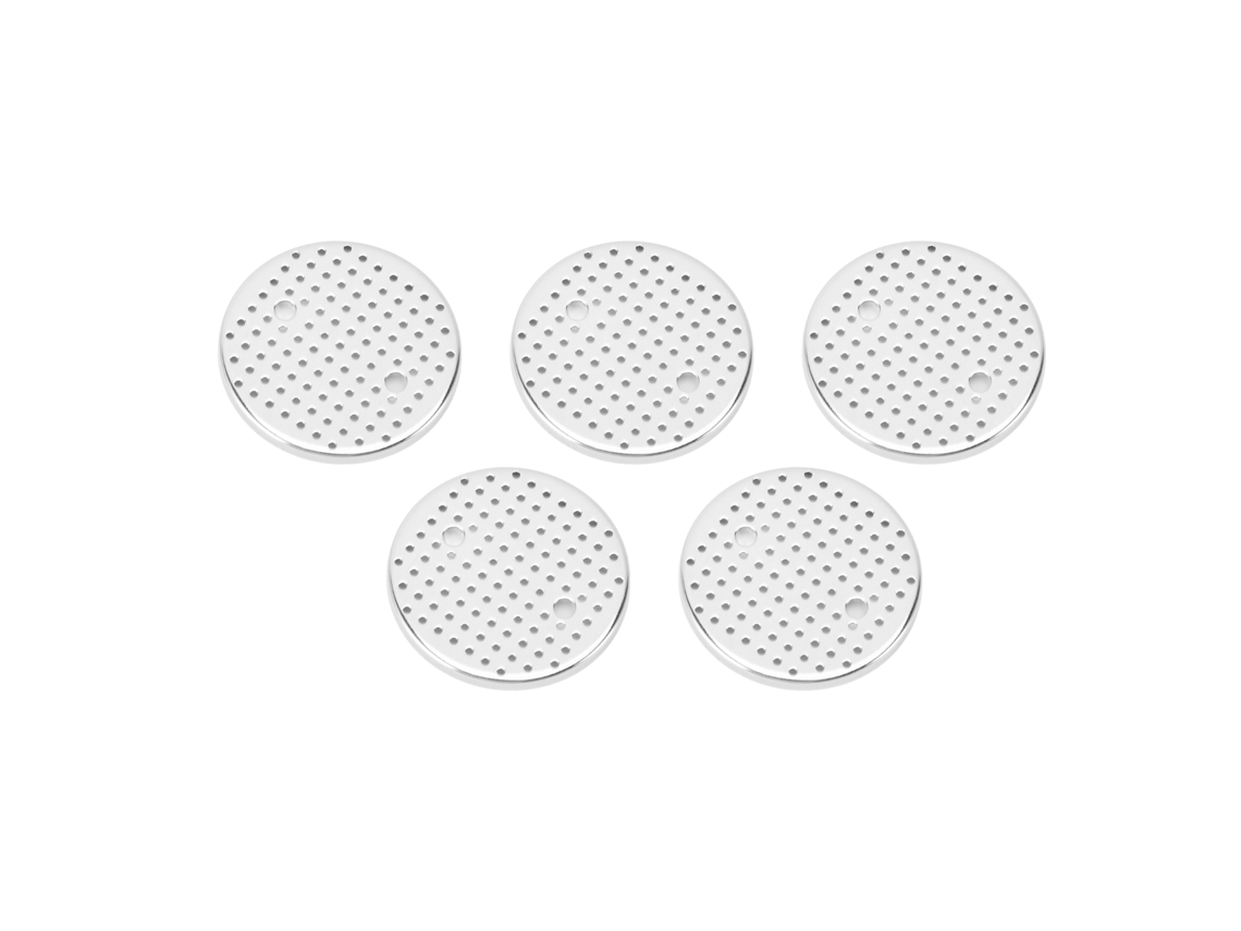 5 Piezas Filtro De Café Redondo De Acero Inoxidable Reutilizable Para Cafetera