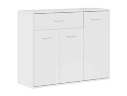 Aparador 88x30x70 cm Contrachapado Blanco Brillo MAISON EXCLUSIVE