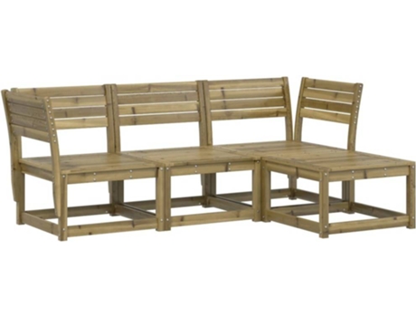 Conjunto 4 de muebles de jardín VIDAXL madera de pino impregnada
