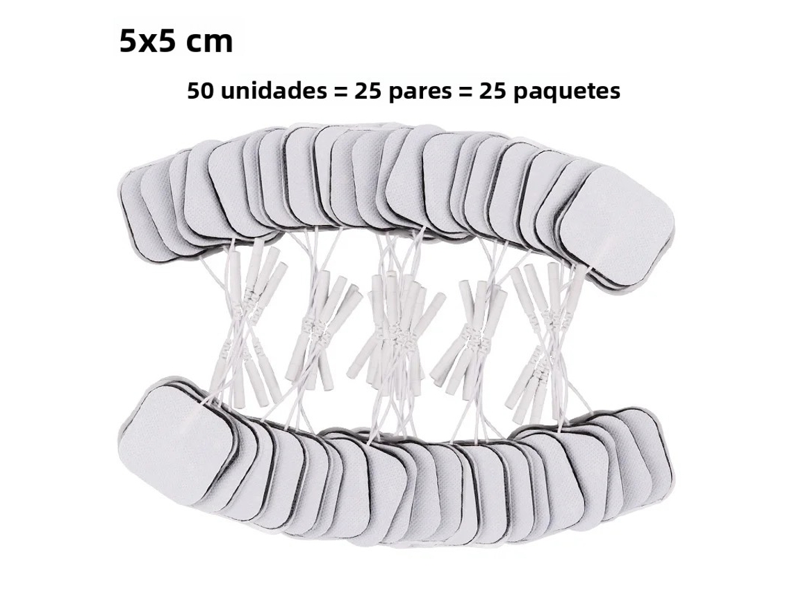 (50 Piezas, 5x5cm) Parche De Electrodos Tens Ems Parche De Gel