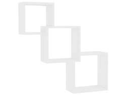 Estantes de pared Cubos de contrachapado blanco MAISON EXCLUSIVE (68x15x68 cm)